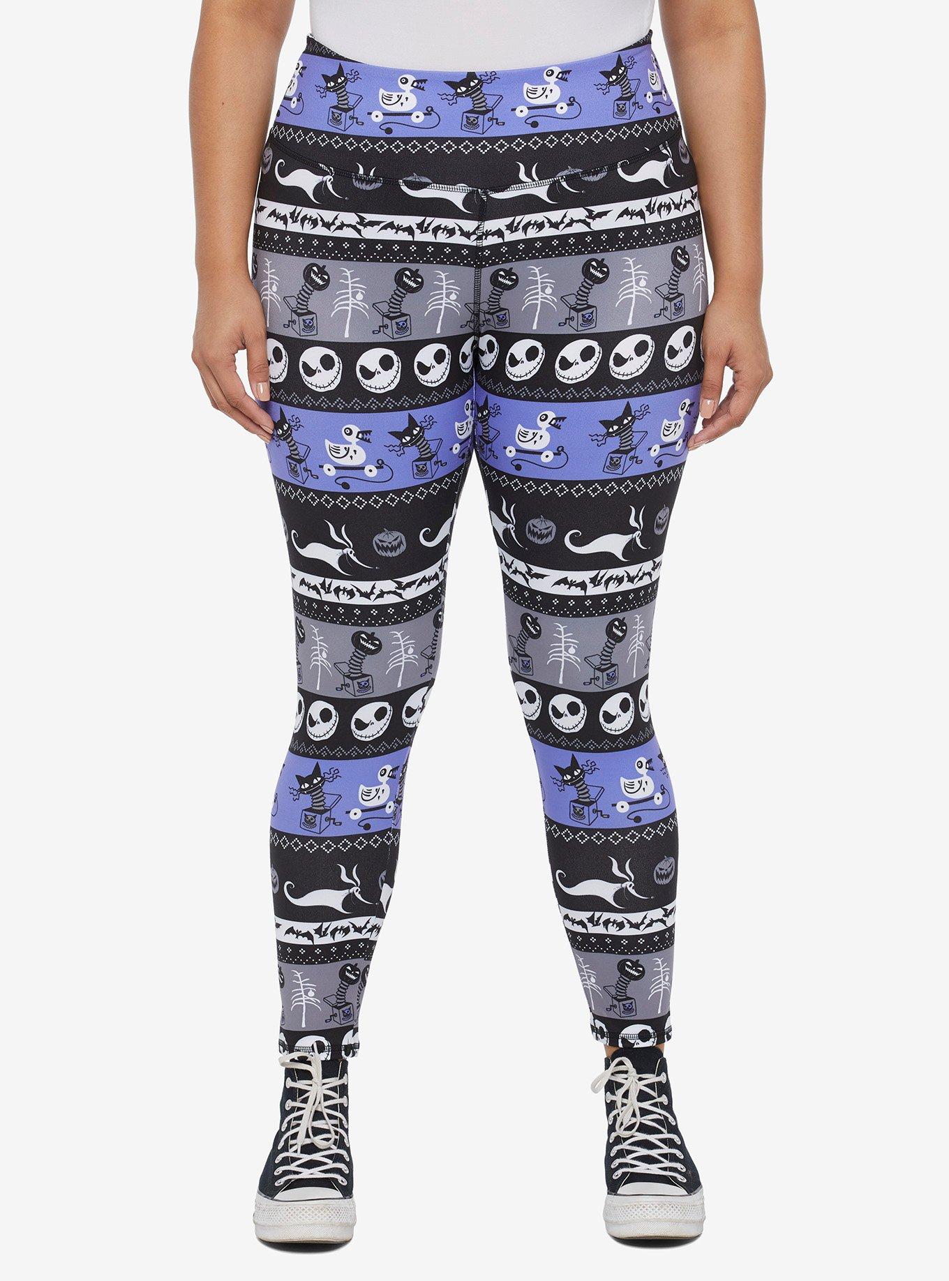 The Nightmare Before Christmas Fair Isle Leggings Plus Size, MULTI, alternate