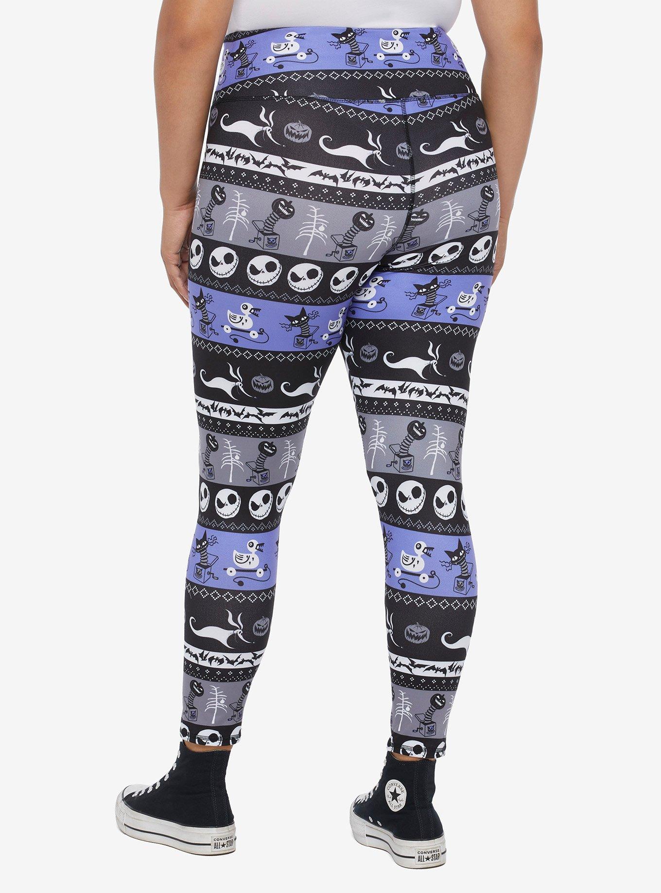 The Nightmare Before Christmas Fair Isle Leggings Plus Size, MULTI, alternate