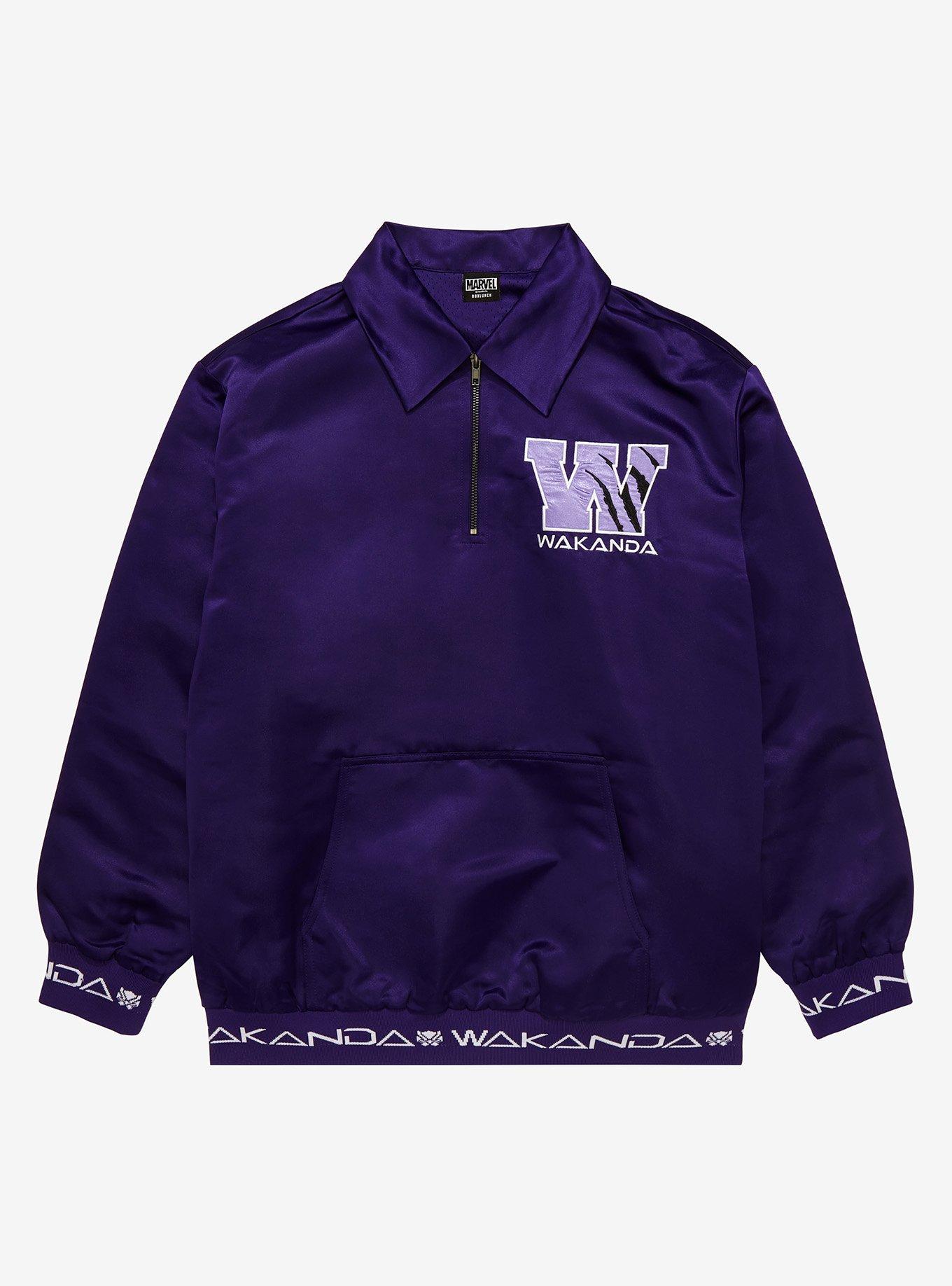 Marvel Black Panther Wakanda Quarter-Zip Sweater, PURPLE, alternate