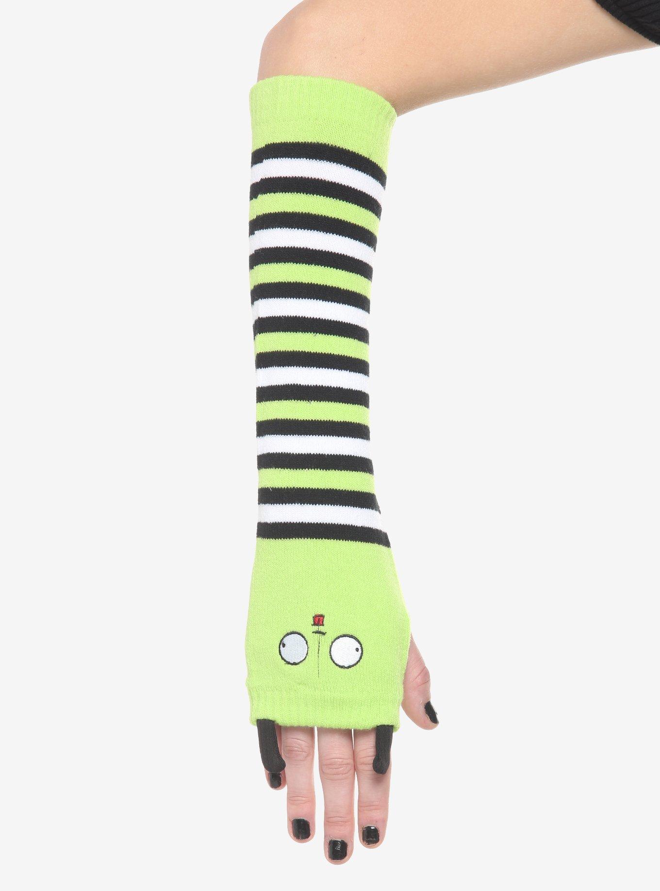 Invader Zim GIR Stripe Arm Warmers, , alternate