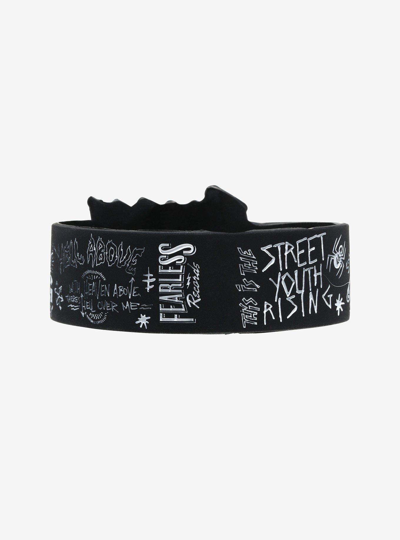 Pierce The Veil Icons & Doodles Rubber Bracelet, , alternate