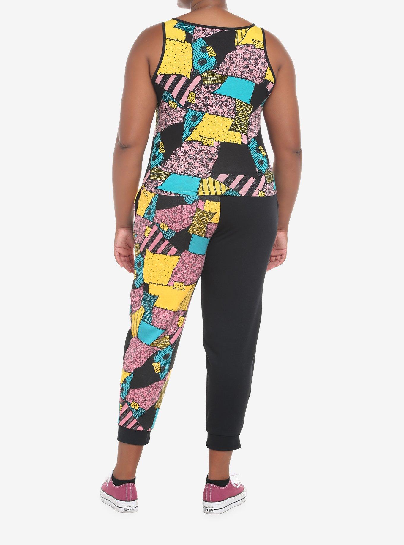 The Nightmare Before Christmas Sally Girls Crop Tank Top Plus Size, MULTI, alternate