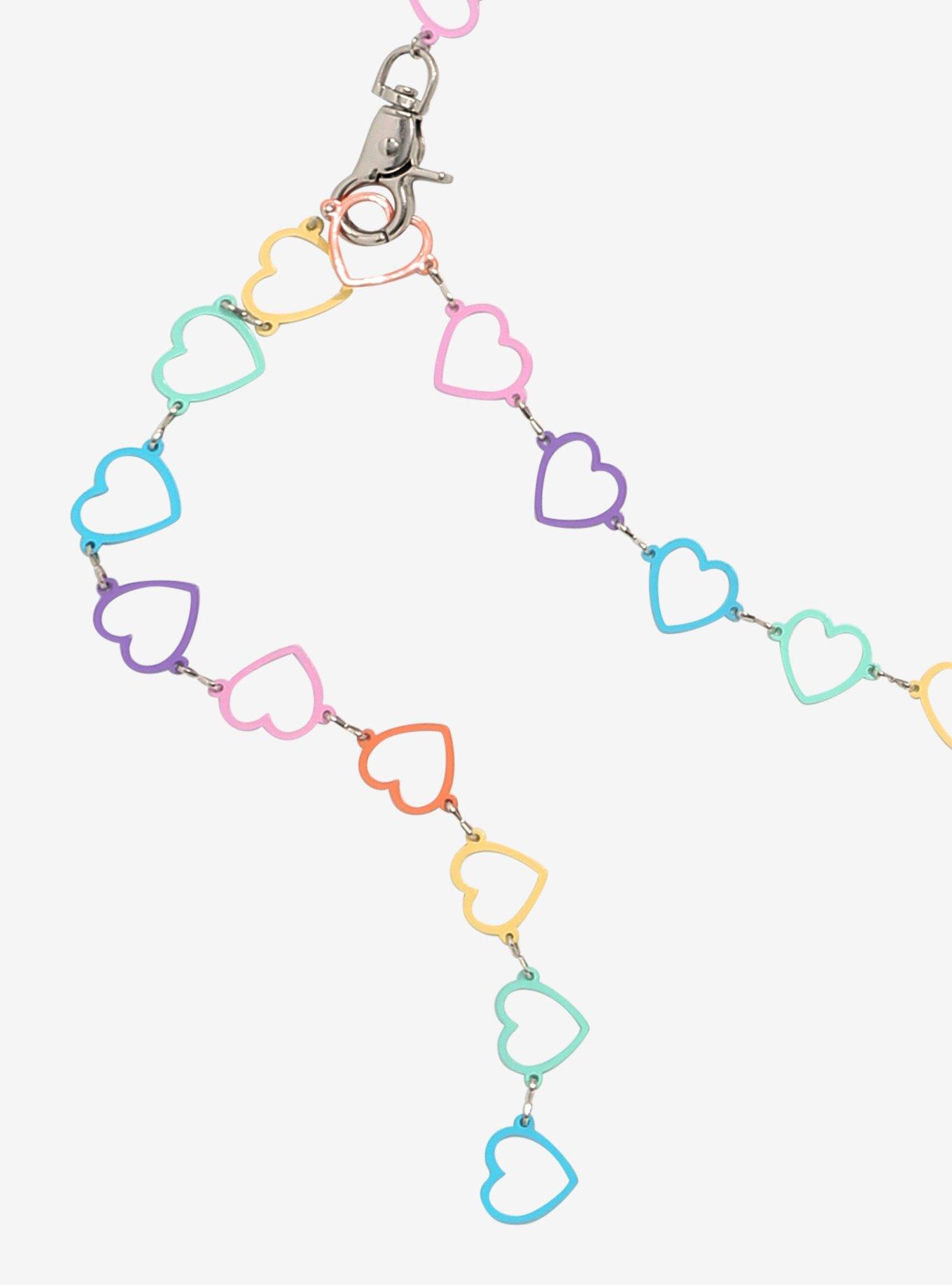 Rainbow Heart Chain Belt, MULTI, alternate
