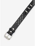 Black Zipper Stud Belt, BLACK, alternate