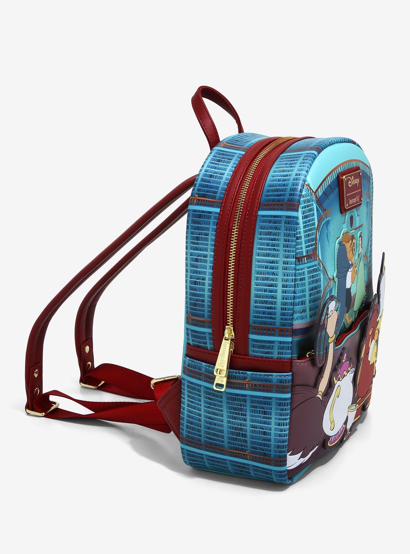 Beauty and The Beast: Library Scene Loungefly Mini Backpack