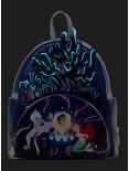 Loungefly Disney The Little Mermaid Glow-In-The-Dark Lair Mini Backpack, , alternate