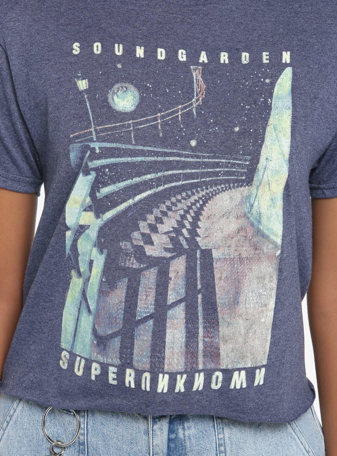 Soundgarden Superunknown Girls Crop T-Shirt, BLUE, alternate