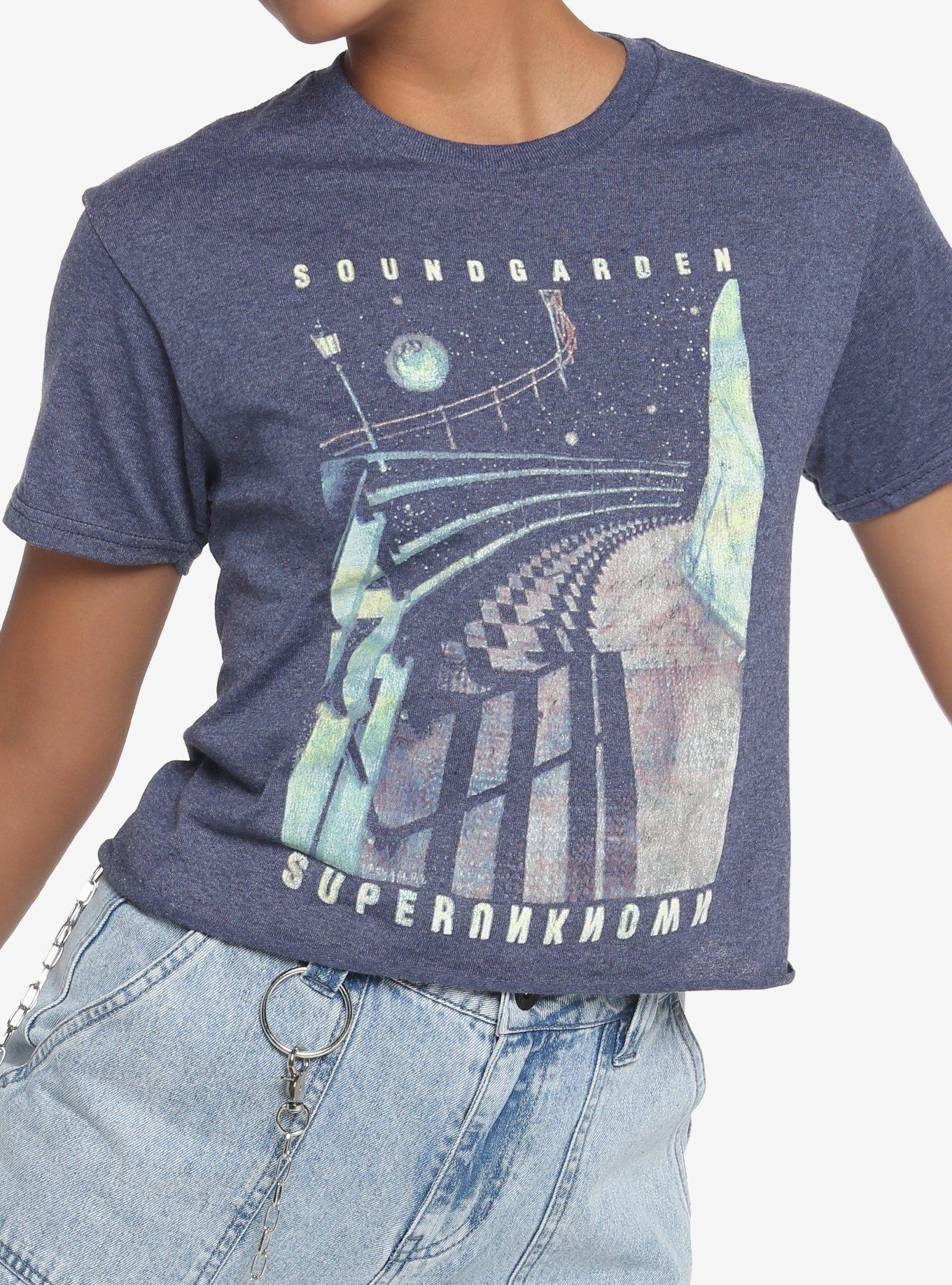 Soundgarden Superunknown Girls Crop T-Shirt, BLUE, alternate