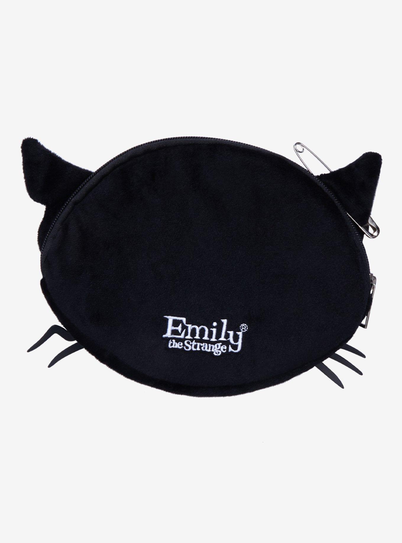 Emily The Strange Cat Figural Makeup Bag, , alternate