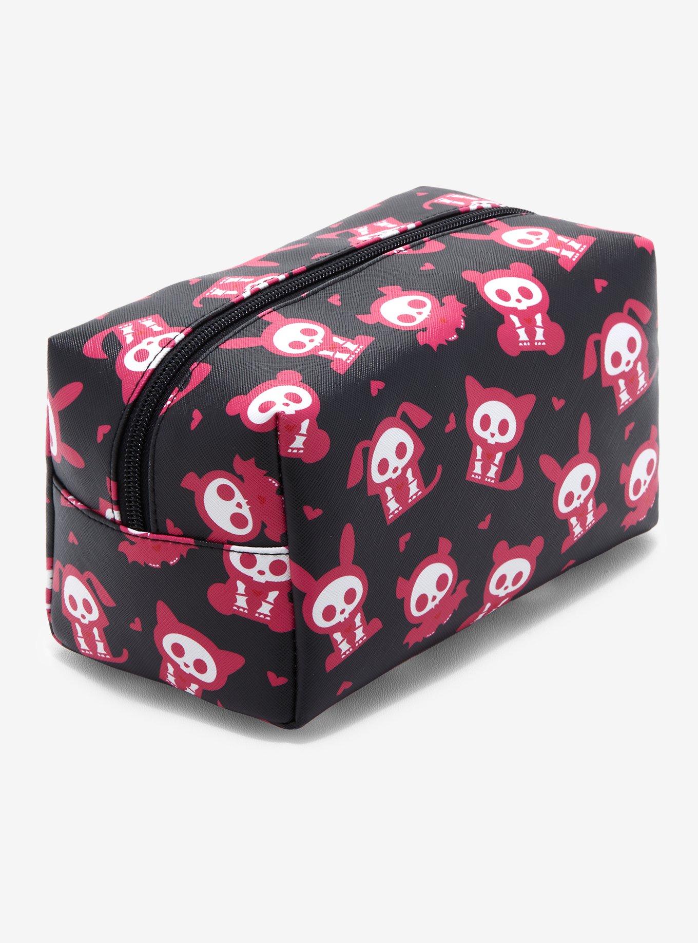 Skelanimals Black & Pink Character Makeup Bag