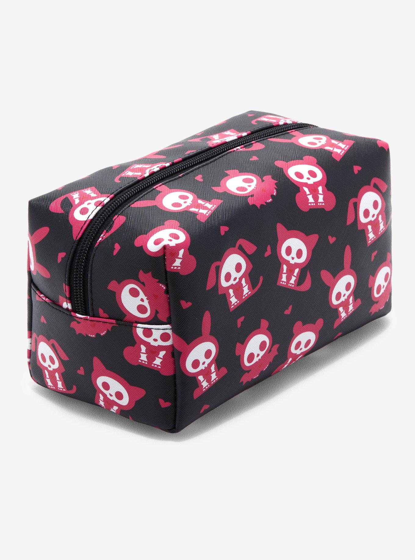Skelanimals Black & Pink Character Makeup Bag, , alternate