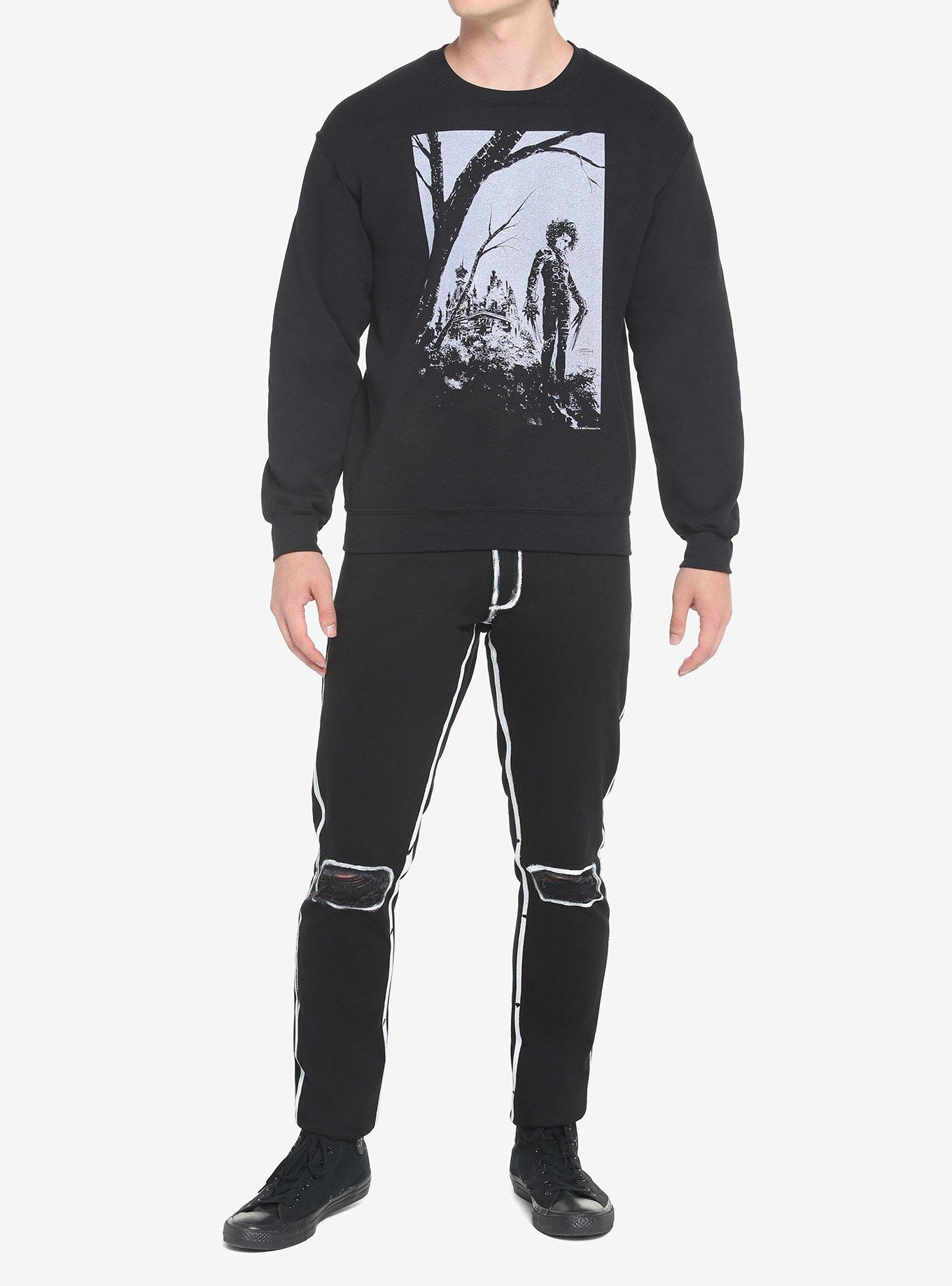 Edward Scissorhands Portrait Sweatshirt, BLACK, alternate