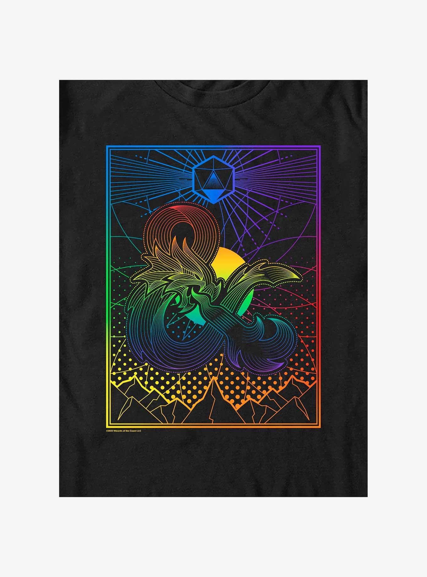 Dungeons & Dragons Dice Gradient Landscape Pride T-Shirt, , hi-res