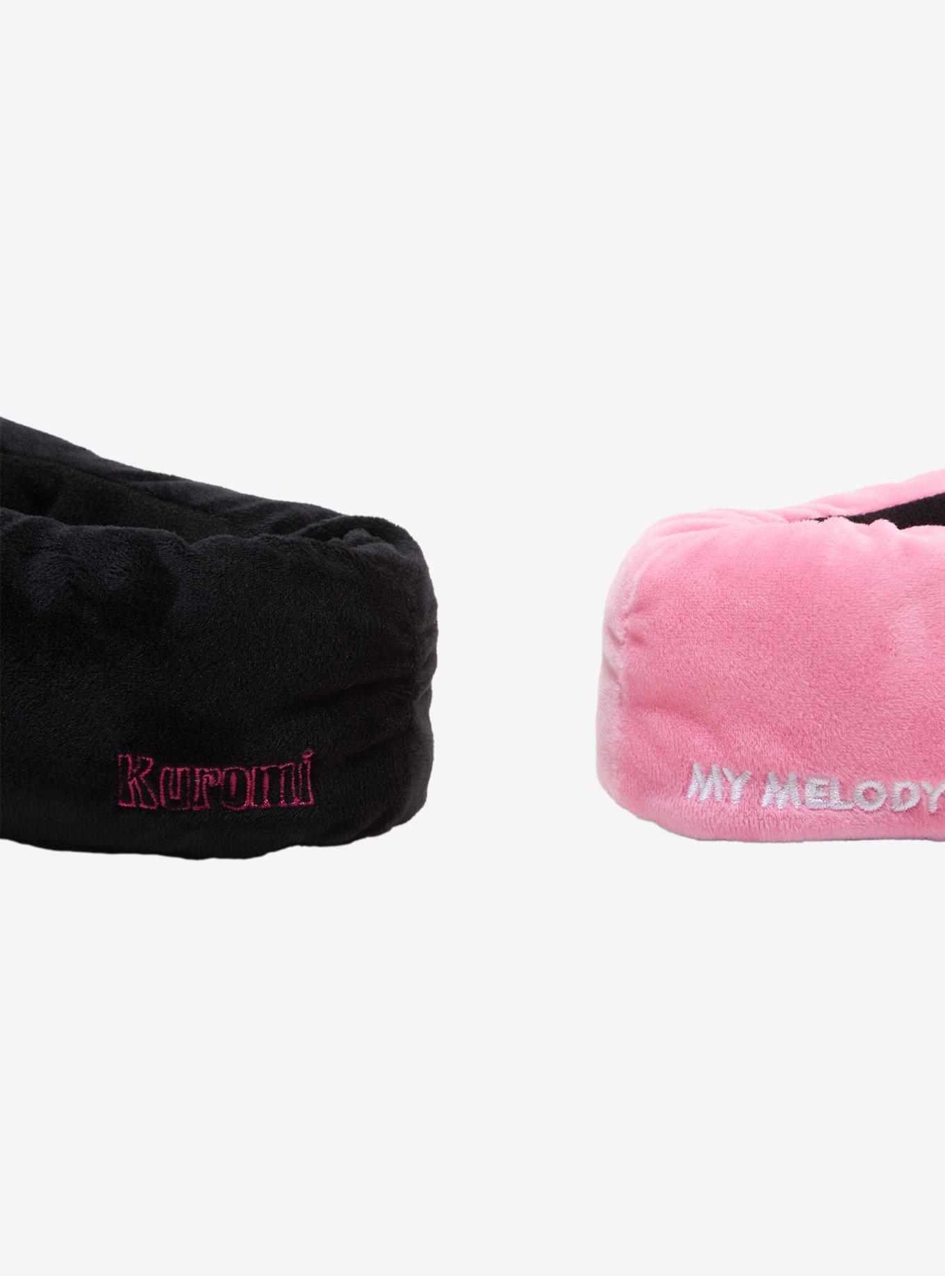 My Melody & Kuromi Mismatch Plush Slippers, MULTI, alternate