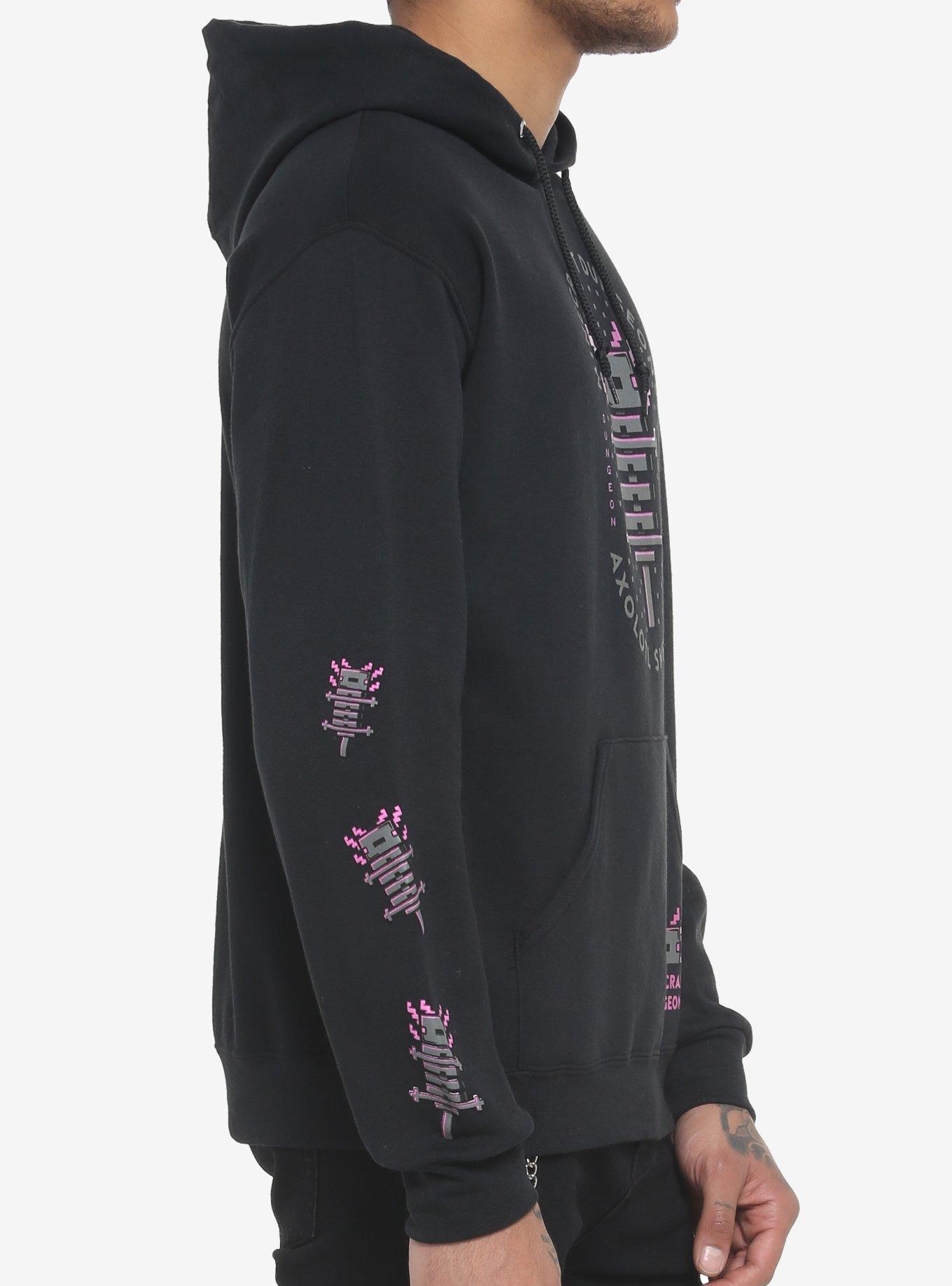 Minecraft Axolotl Skeleton Hoodie, BLACK, alternate