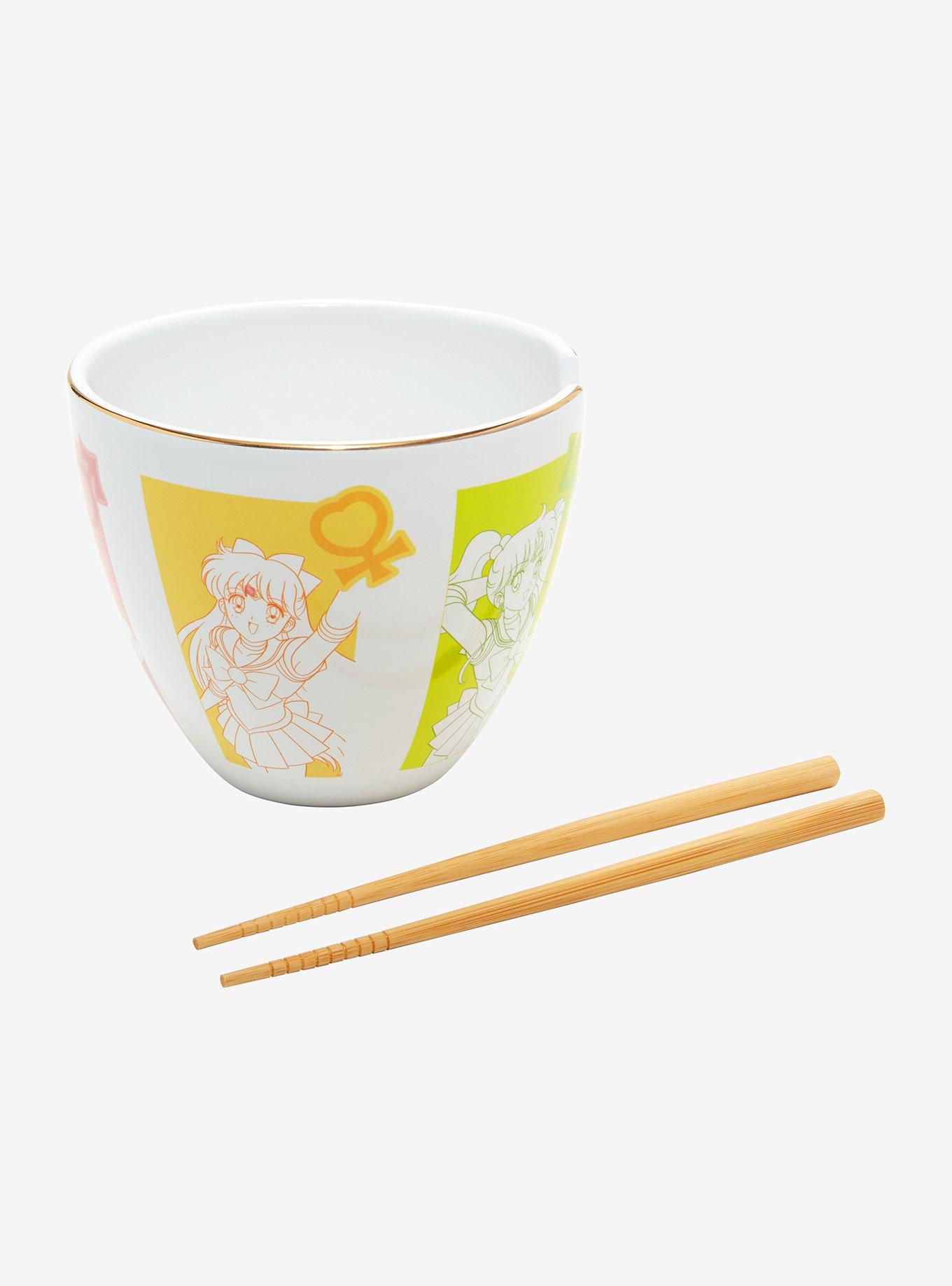 Sailor Moon Pastel Characters Ramen Bowl With Chopsticks, , alternate
