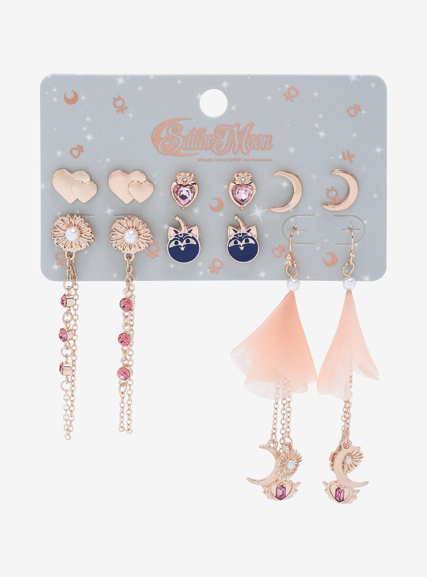 Pretty Guardian Sailor Moon Floral Icons Earring Set - BoxLunch Exclusive , , alternate