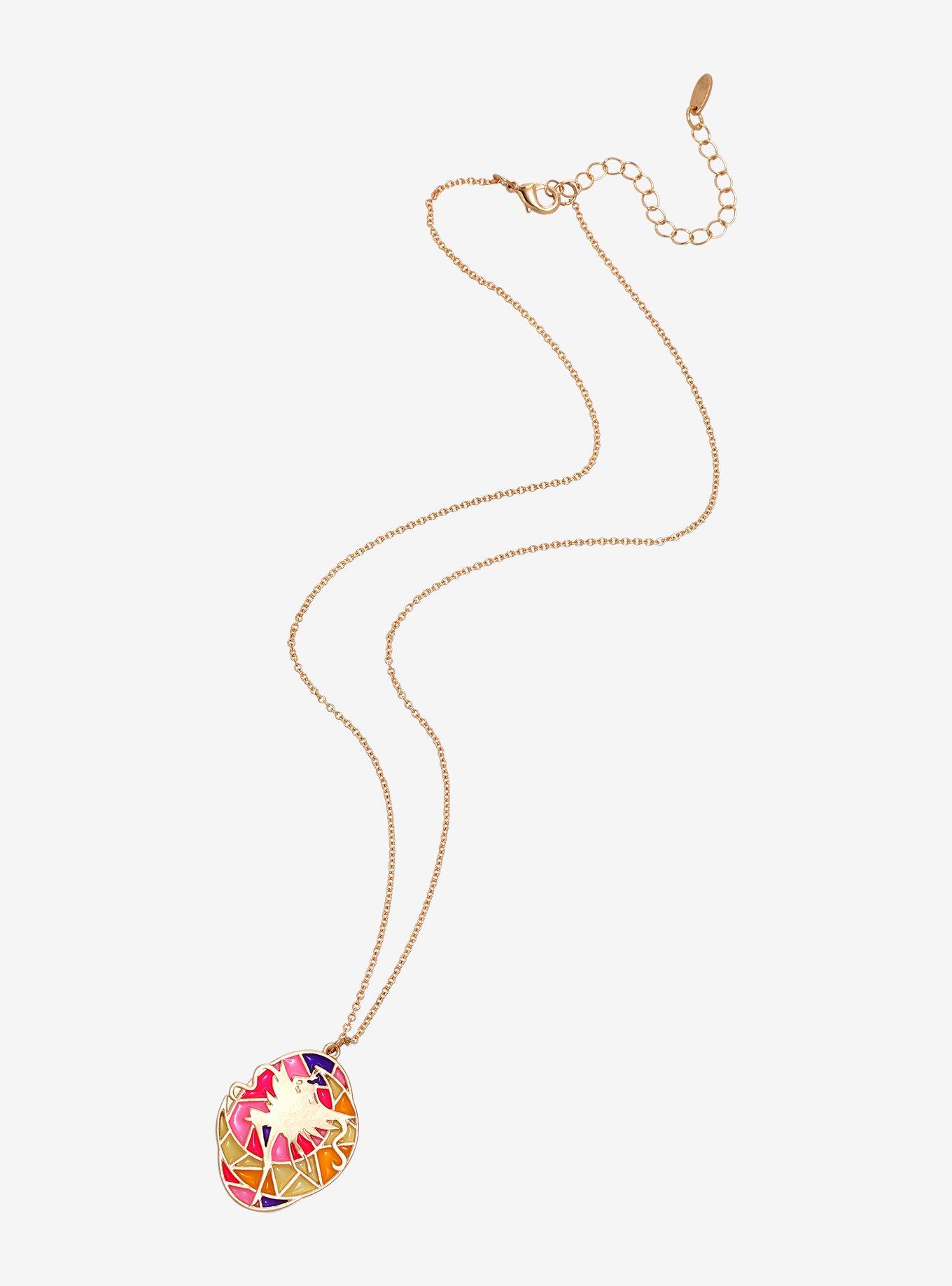 Pretty Guardian Sailor Moon Sailor Moon Silhouette Stained Glass Necklace - BoxLunch Exclusive, , alternate