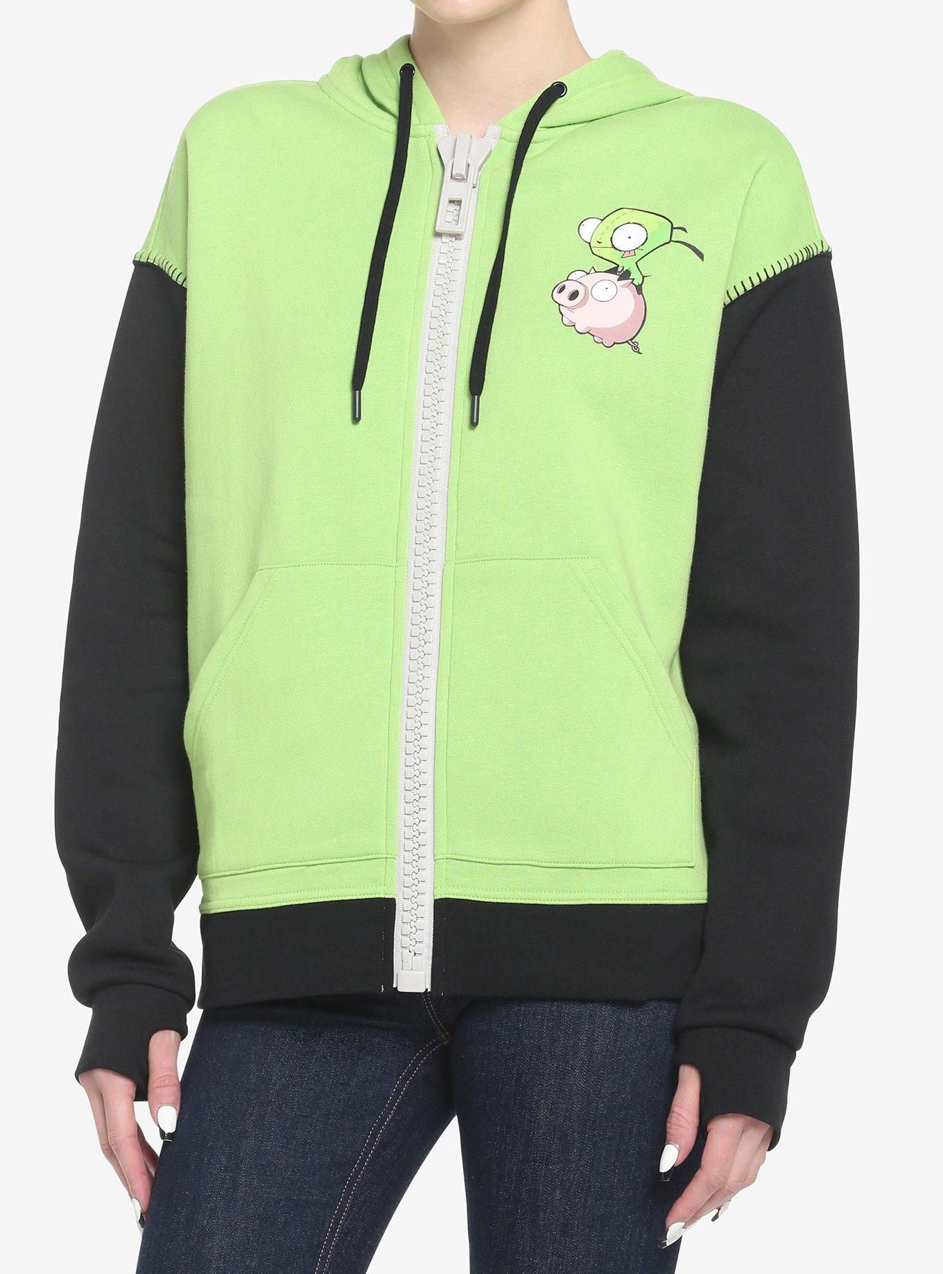 Invader Zim Gir and Zim Blue Zip-Up Hoodie | Official Apparel & Accessories | Dumbgood Xs