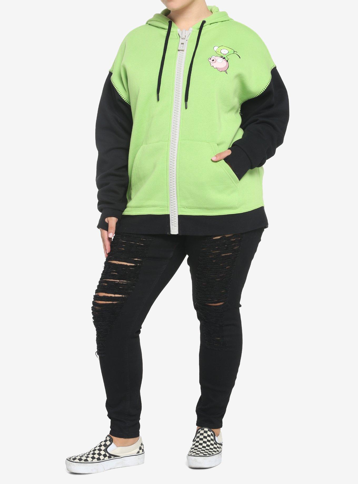 Invader Zim GIR Cosplay Girls Hoodie Plus Size, MULTI, alternate