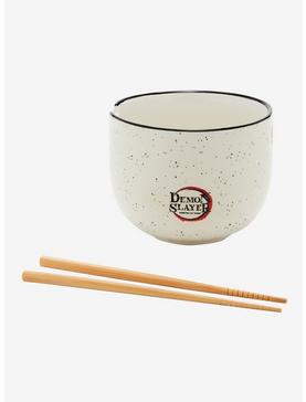 Demon Slayer: Kimetsu No Yaiba Tanjiro Speckled Ramen Bowl With Chopsticks, , hi-res