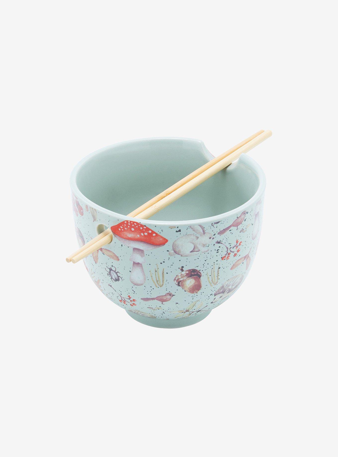 Forest Creatures Ramen Bowl With Chopsticks, , alternate