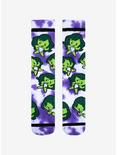 Marvel She-Hulk Chibi Allover Print Tie-Dye Crew Socks - BoxLunch Exclusive , , alternate