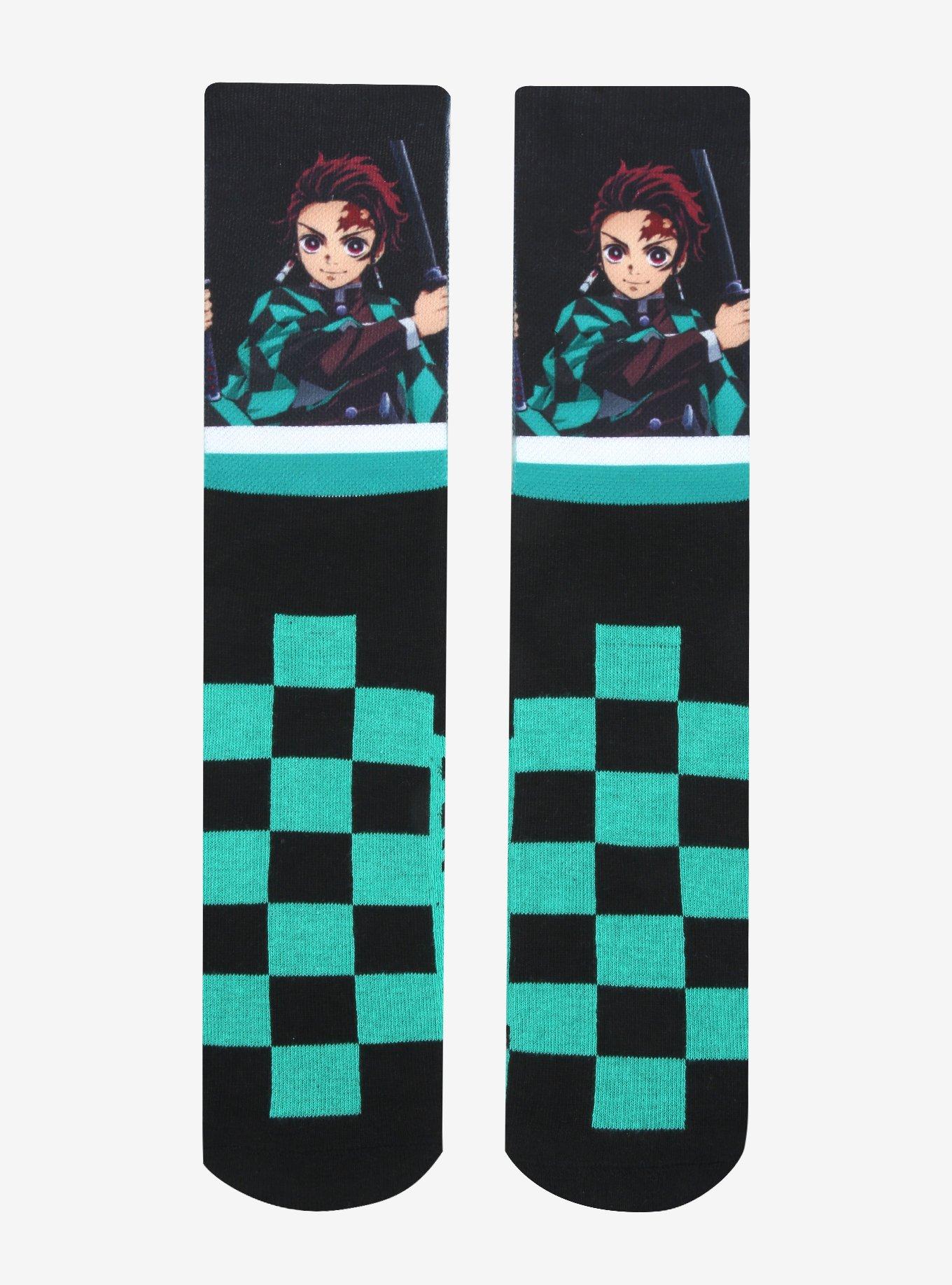 Demon Slayer: Kimetsu no Yaiba Tanjiro Kamado Portrait Crew Socks , , alternate