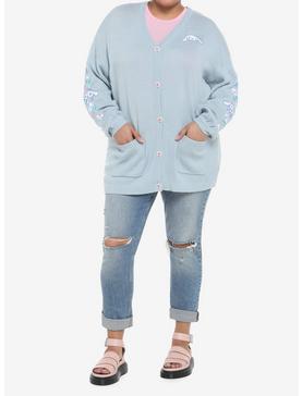 Cinnamoroll Embroidered Oversized Cardigan Plus Size, , hi-res