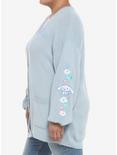 Cinnamoroll Embroidered Oversized Cardigan Plus Size, LIGHT BLUE, alternate