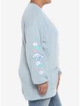 Cinnamoroll Embroidered Oversized Cardigan Plus Size, LIGHT BLUE, alternate