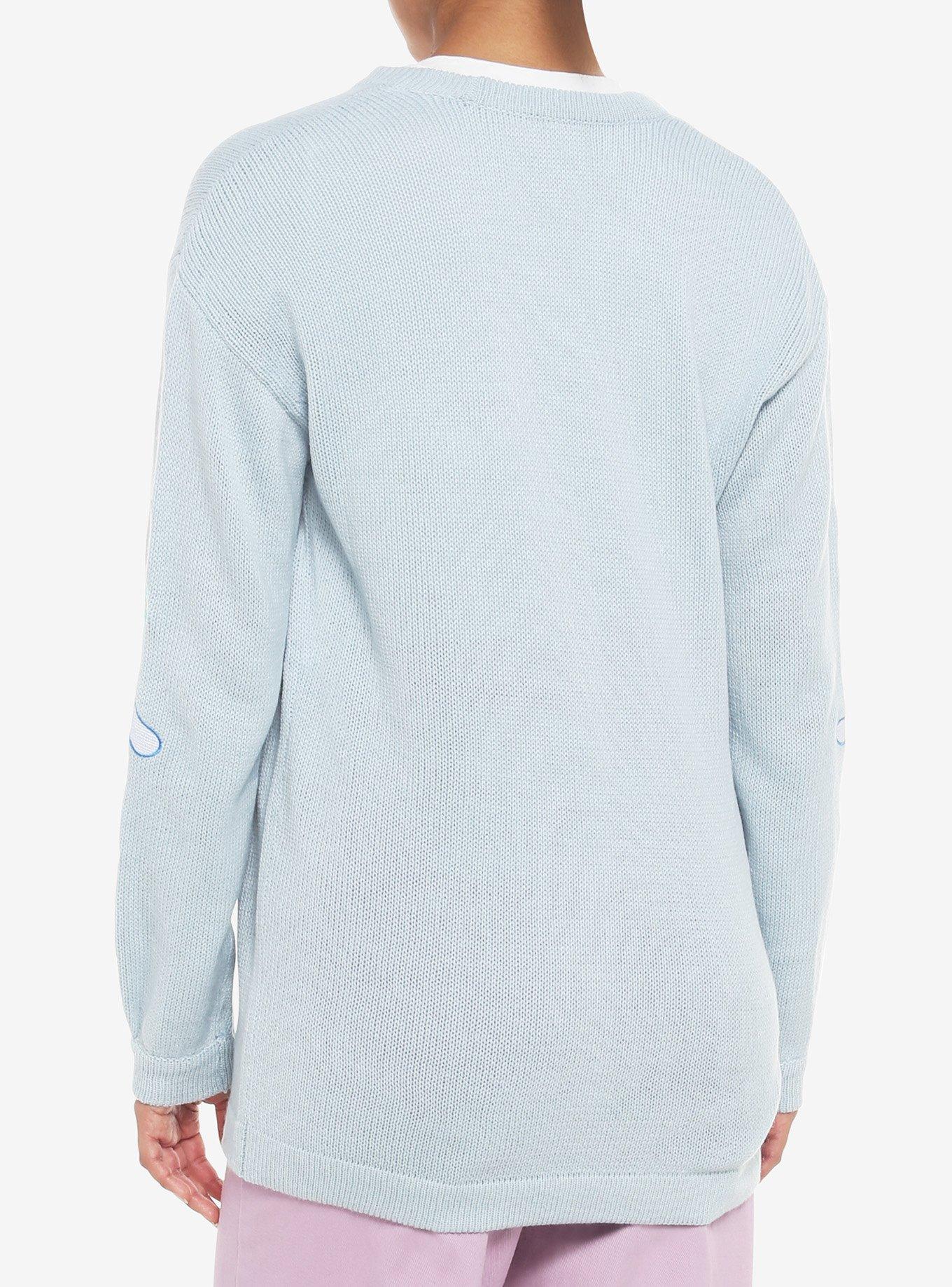 Cinnamoroll Embroidered Girls Oversized Cardigan, MULTI, alternate