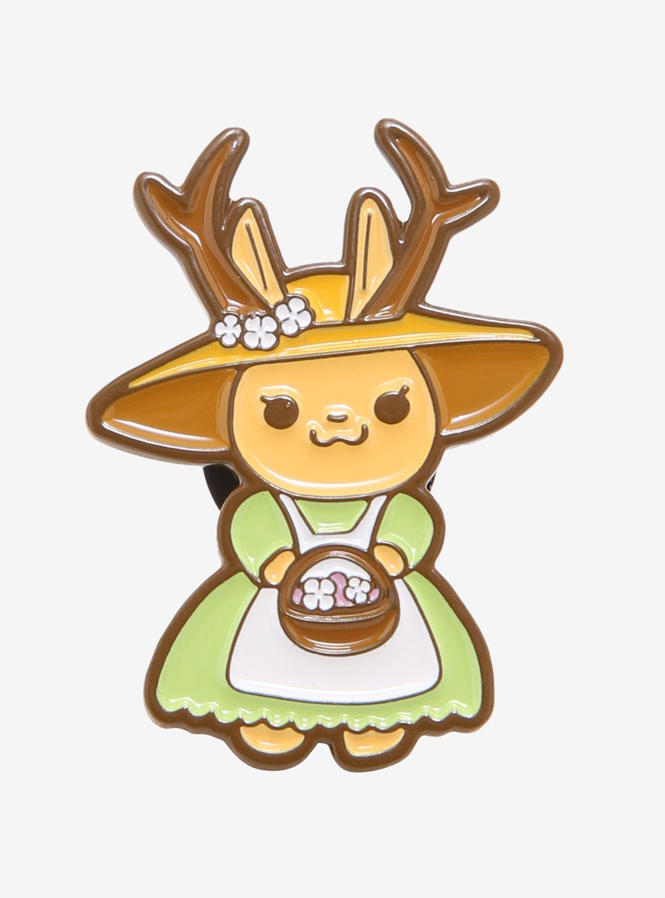 Jackalope Cottagecore Enamel Pin, , alternate