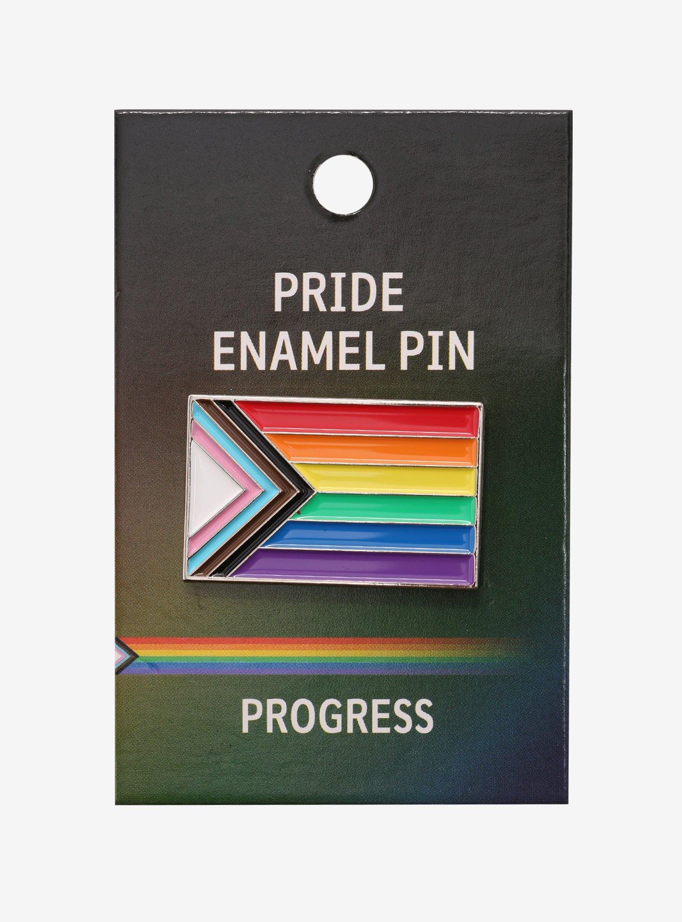 Progress Pride Flag Enamel Pin, , alternate