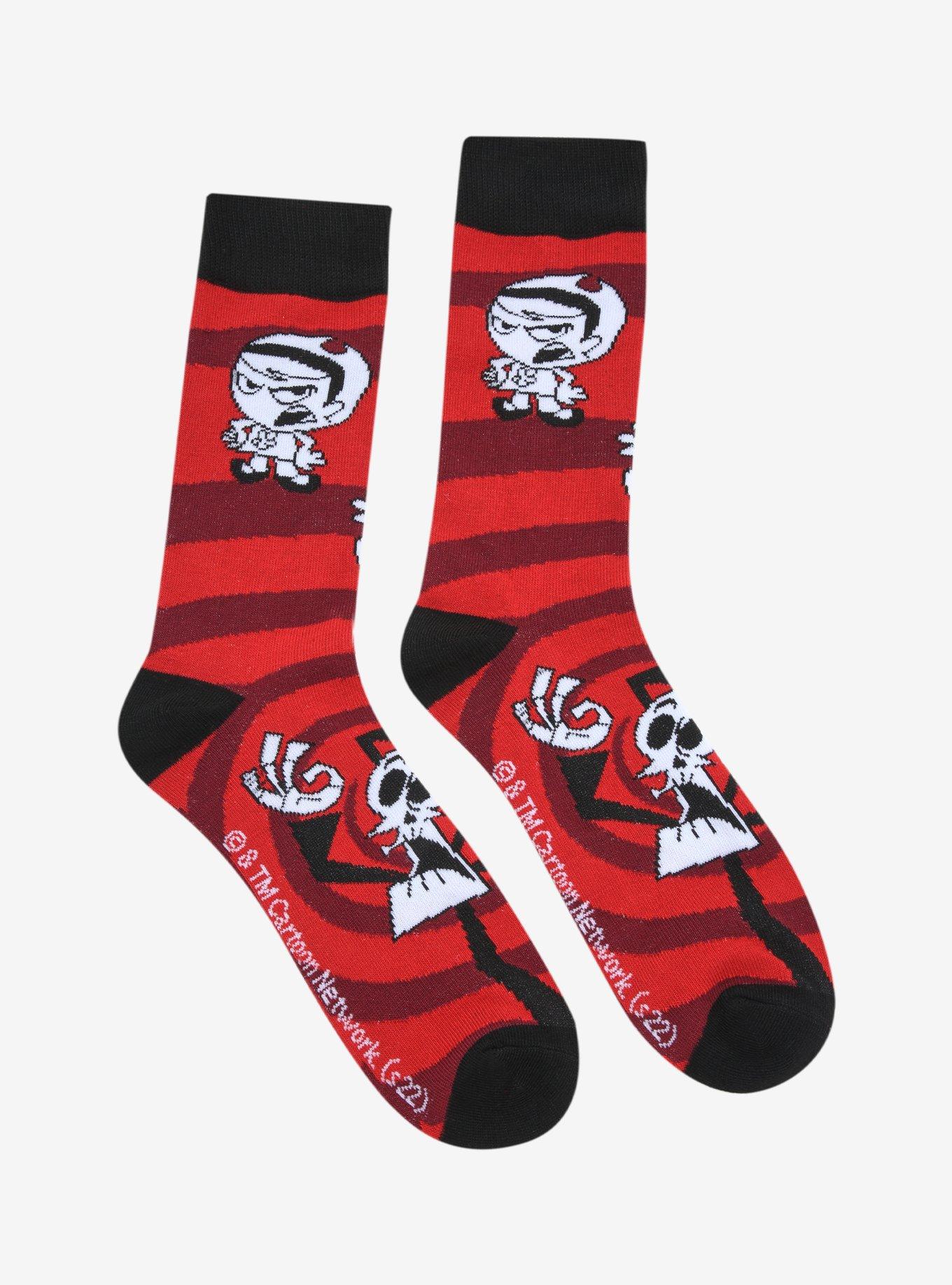 The Grim Adventures Of Billy And Mandy Swirl Crew Socks, , alternate