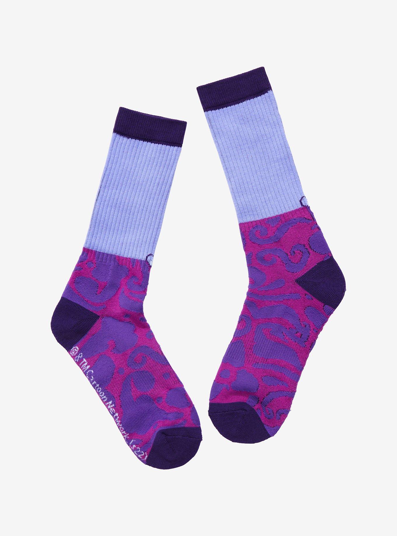Chowder Purple Swirl Crew Socks, , alternate