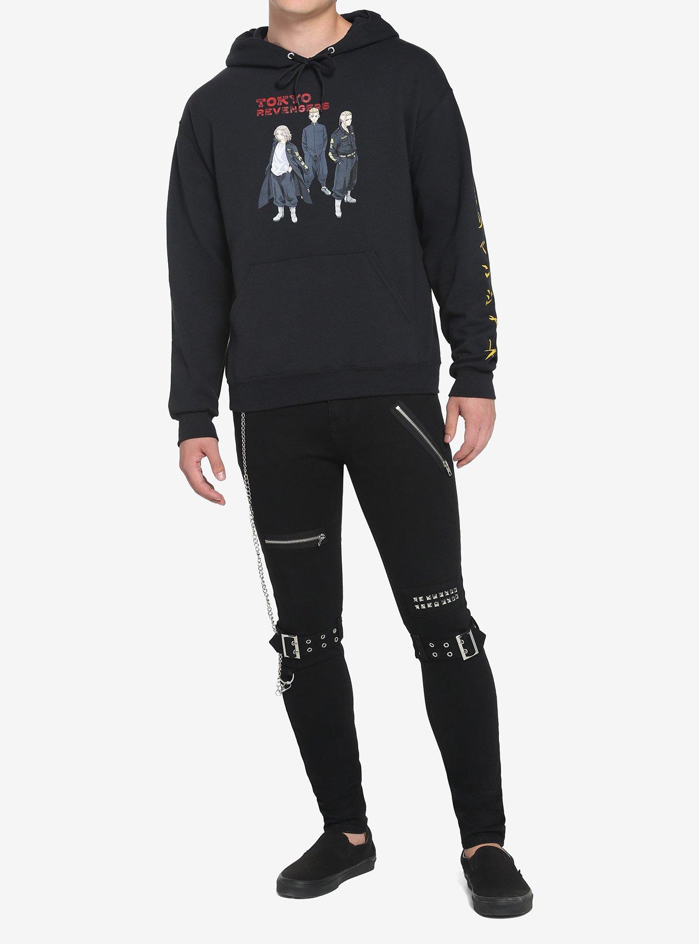 Tokyo Revengers Toman Trio Hoodie, BLACK, alternate