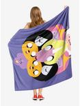 Adventure Time Crazy Split Throw Blanket, , alternate