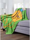 Adventure Time Taking A Ride Throw Blanket, , alternate