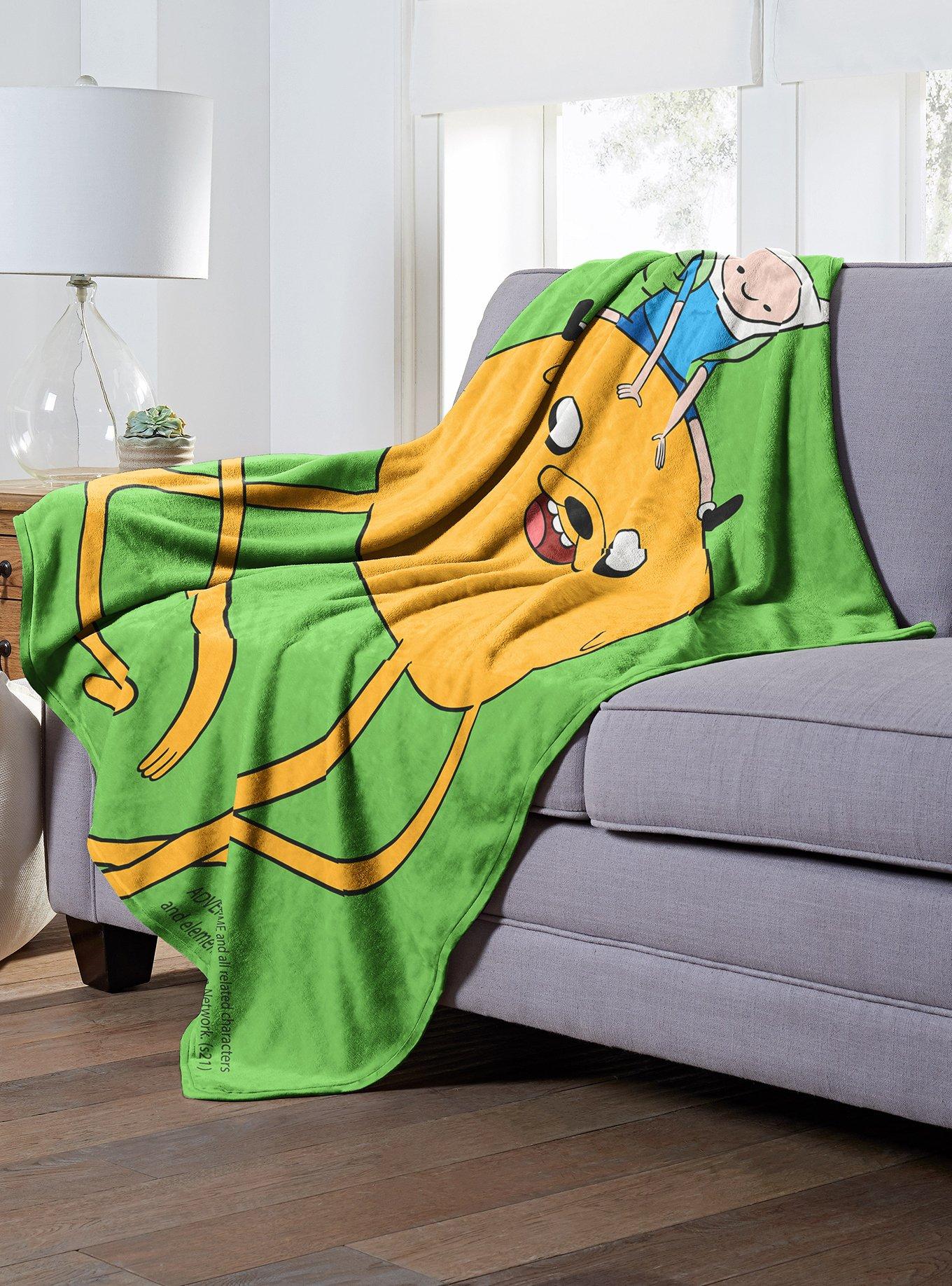 Adventure Time Taking A Ride Throw Blanket, , alternate