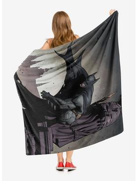 DC Comics Batman Gotham Grey Throw Blanket, , hi-res