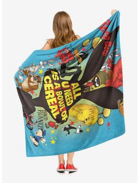 Looney Tunes Bowl Of Cereal Throw Blanket, , hi-res