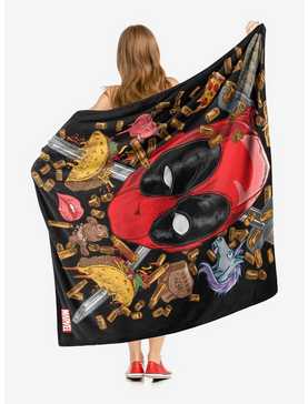 Marvel Deadpool Everything Deadpool Throw Blanket, , hi-res