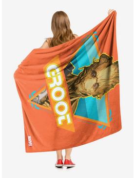 Plus Size Marvel Guardians Of The Galaxy Surf Groot Throw Blanket, , hi-res