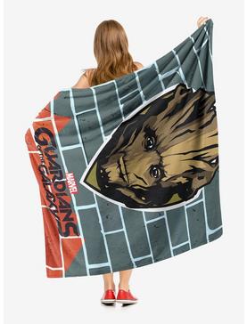 Plus Size Marvel Guardians Of The Galaxy Trophy Groot Throw Blanket, , hi-res