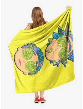 Rick And Morty Flora Head Throw Blanket, , hi-res