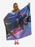 DC Comics Batman Batgirl Cover Throw Blanket, , alternate