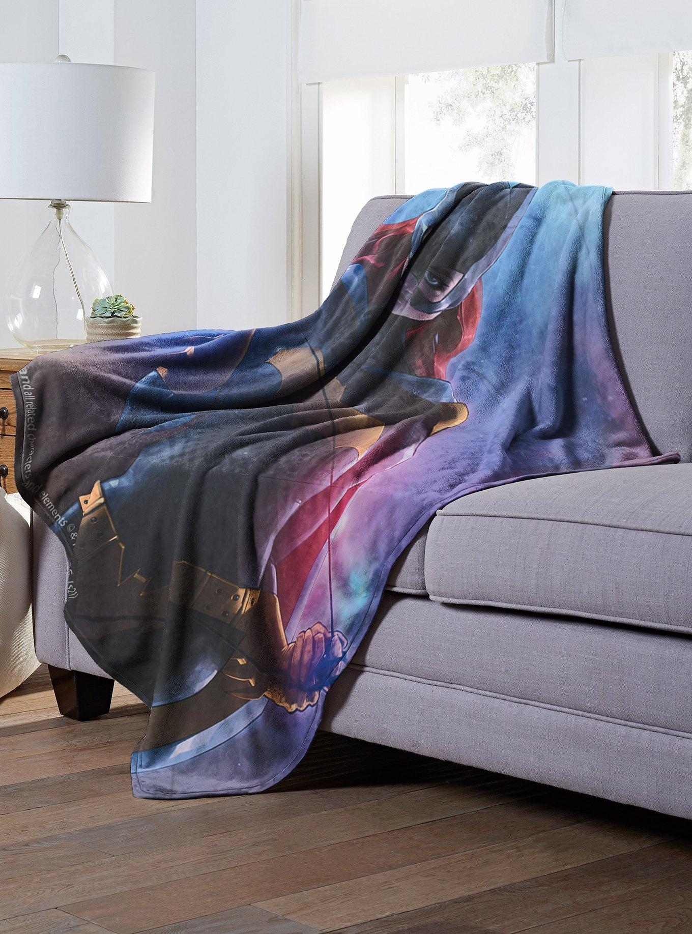 DC Comics Batman Batgirl Cover Throw Blanket, , alternate