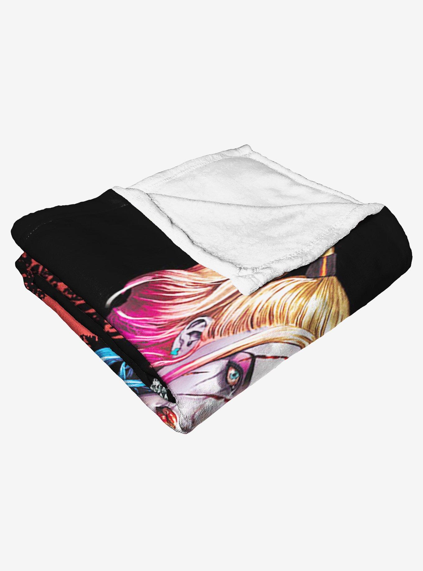 DC Comics Batman Harley Cover Throw Blanket, , alternate