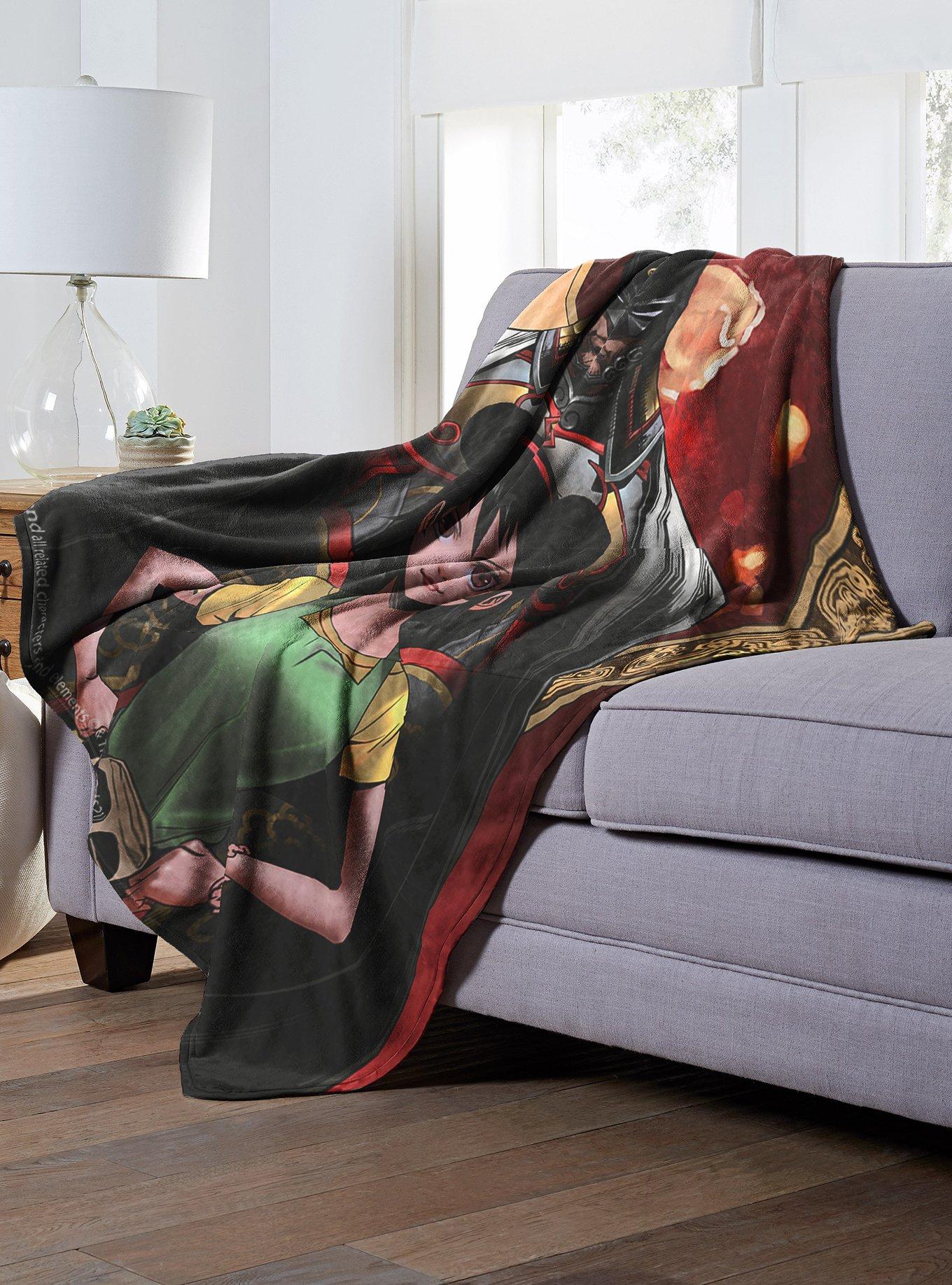 DC Comics Batman Lone Bat And Cub Throw Blanket, , alternate